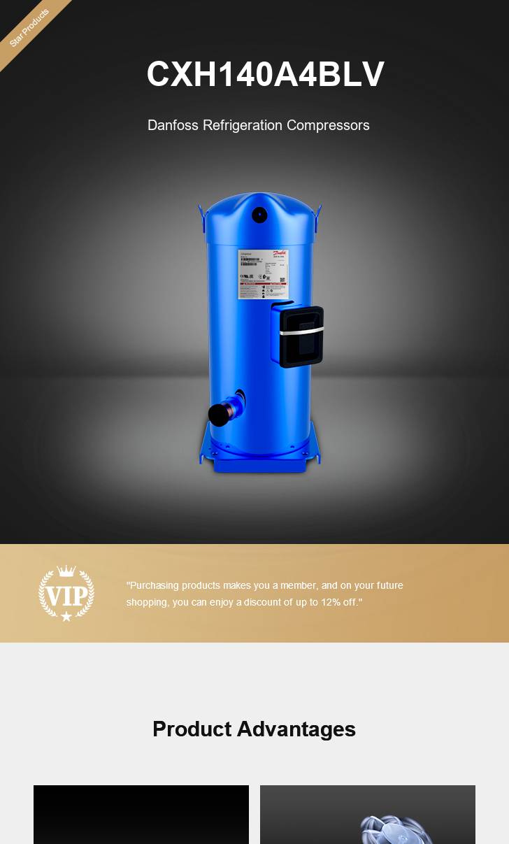 Danfoss Compressor CXH140A4BLV, technical parameters pdf, structure diagram